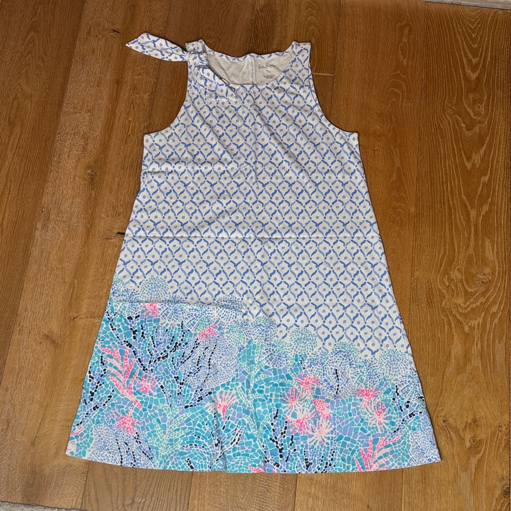 Lilly Pulitzer White and Blue Womens Dress size M New